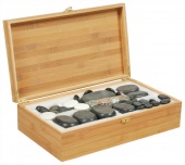 Набор массажных камней Med-Mos из базальта в коробке из бамбука (60 шт.) НК-3Б - Интернет-магазин Pokupka24.ru